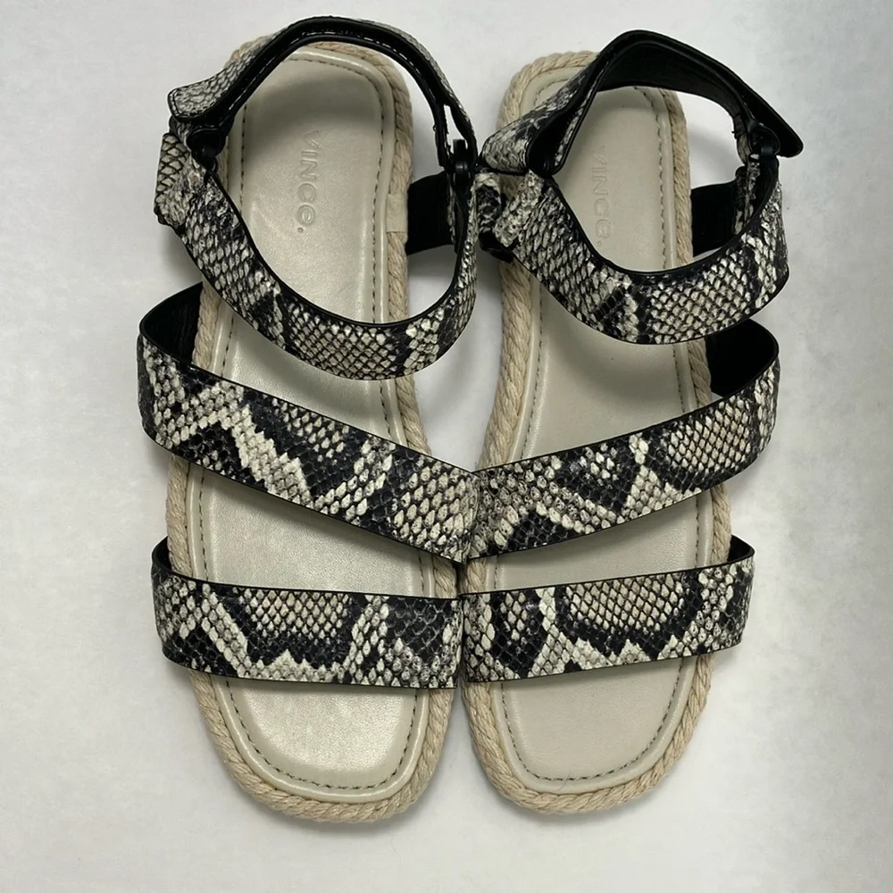 NEW VINCE‎ Sandals Womens 9.5 Elian Strappy Flat Casual Comfort Designer